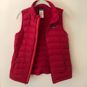 Girl's XL (14)  PATAGONIA Down Sweater Vest Red